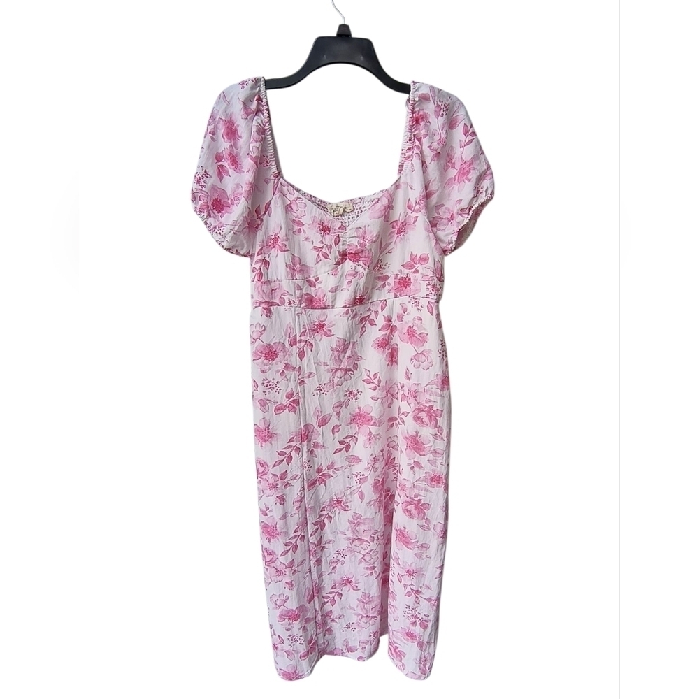Sweet Wanderer Blush Floral Midi Milkmaid Cottagecore Coquette Girl Dress XL